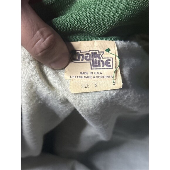 VINTAGE Interstate Batteries Satin Jacket Men Small Nascar Chalk Line Stains - Picture 7 of 8